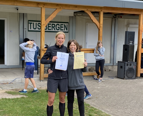 Crosslauf Bergen Siegerehrung Frauen