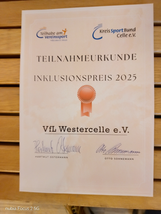 Urkunde Insklusion 2025